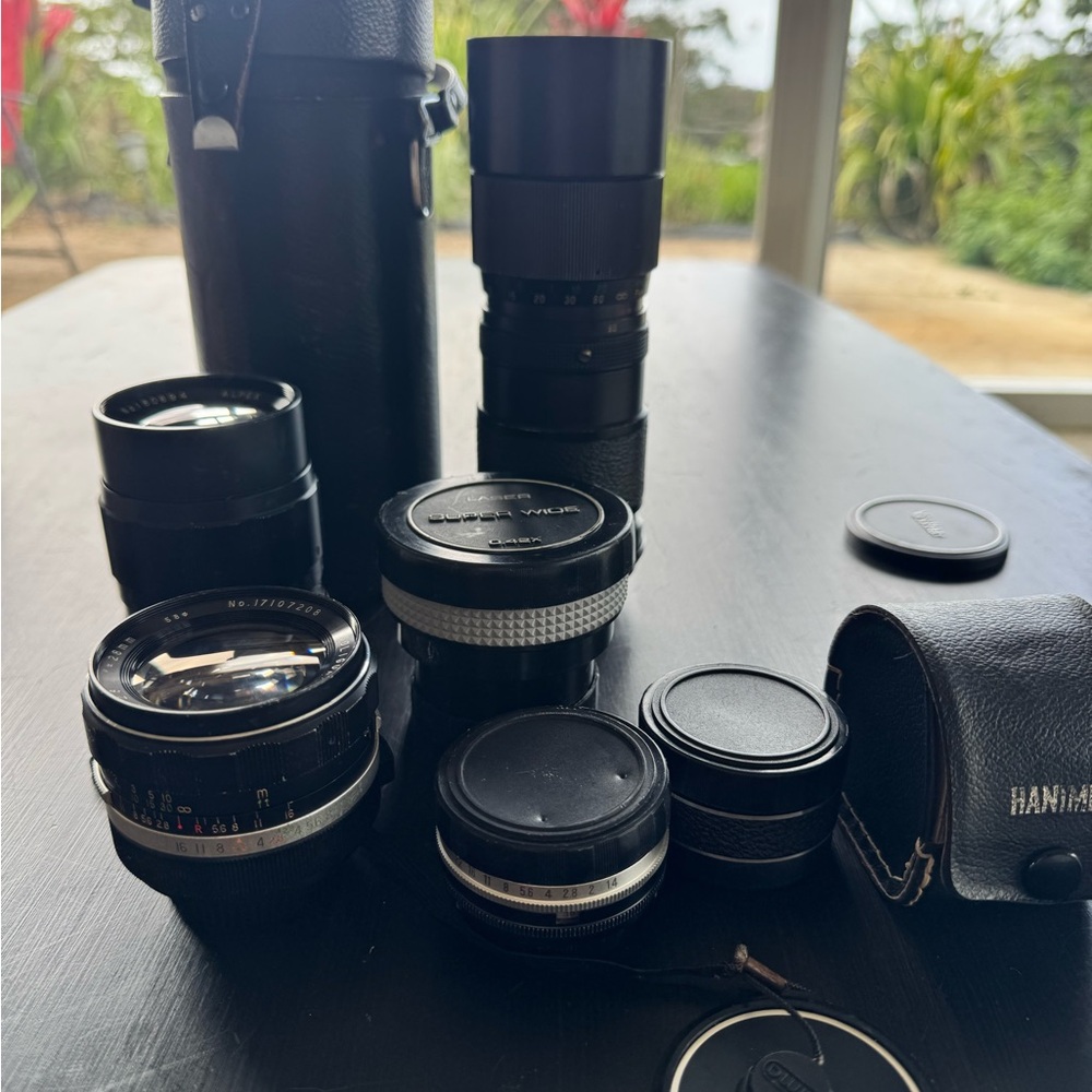 6 Vintage Lenses made in Japan bundle (Vivitar,Alpex,Soligor etc)